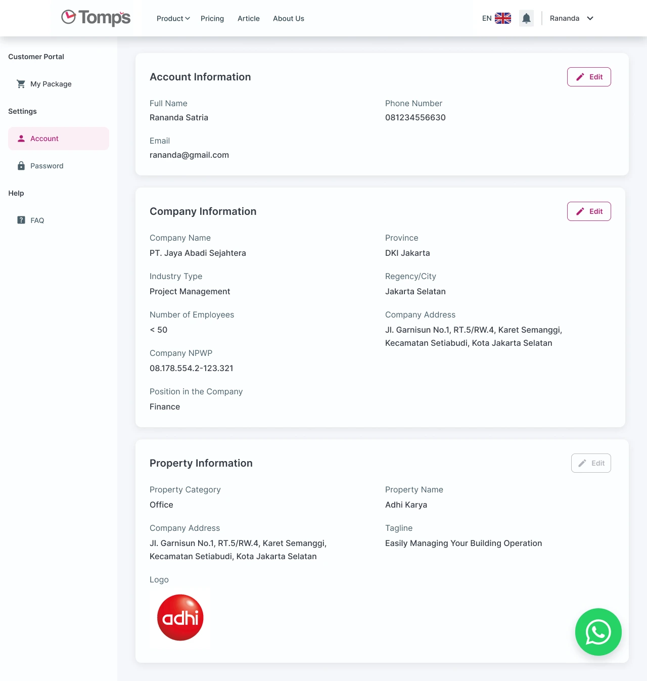 Tomps Saas Apps